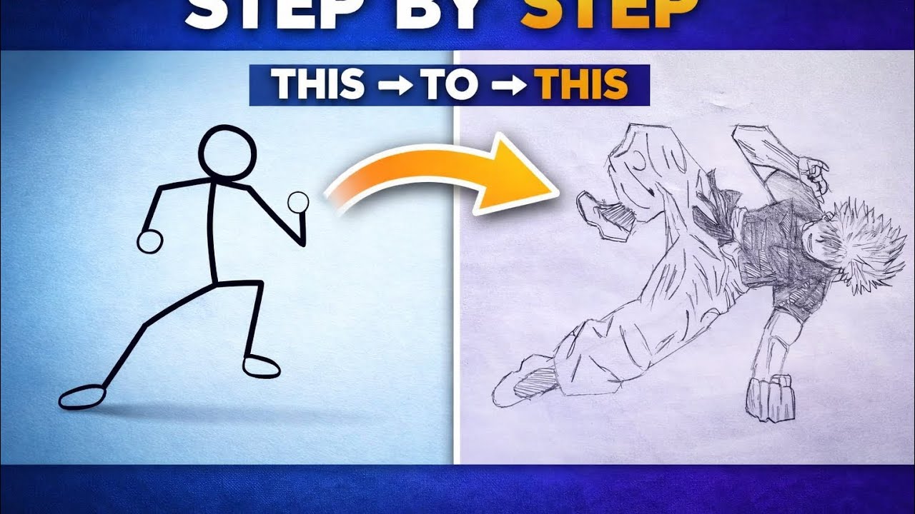 Gojo drawing step by step (super easy) 