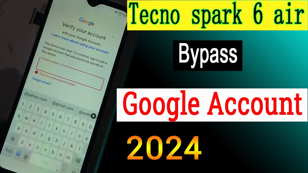 Tecno Spark 6 Air (KE6j) Frp Bypass Android 10 Q | Tecno Spark 6 Air Frp Google Account Unlock 2024