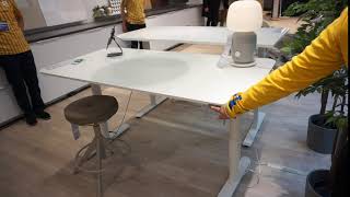 イケア ベカント デスク 昇降式の高さ調整