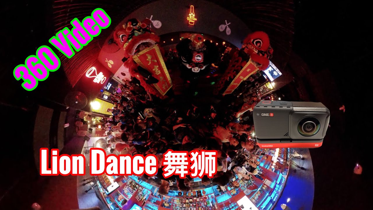 360 View of Lion Dance performance at Asian Beer Cafe