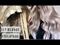 FOILAYAGE | 6.5 Hour Icy Blonde Transformation | DARK HAIR to ICY BLONDE