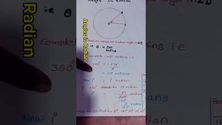 Angles in Radian #trending #maths #education #radians #shorts #new #physics