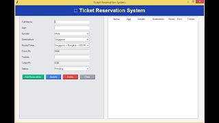 Ticket Reservation System Using SQLite in Python