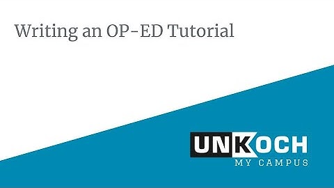 Writing an Op-Ed Tutorial