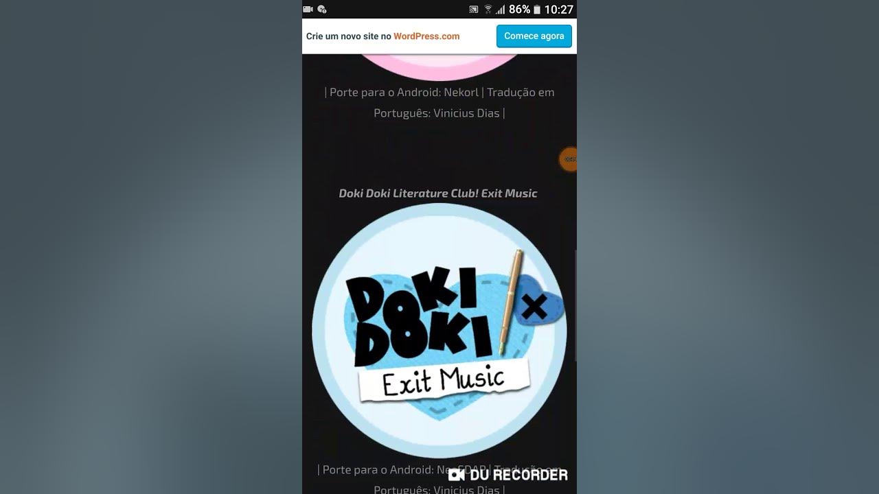 Minha Review do Mod Doki Doki Exit Music Pt Android.