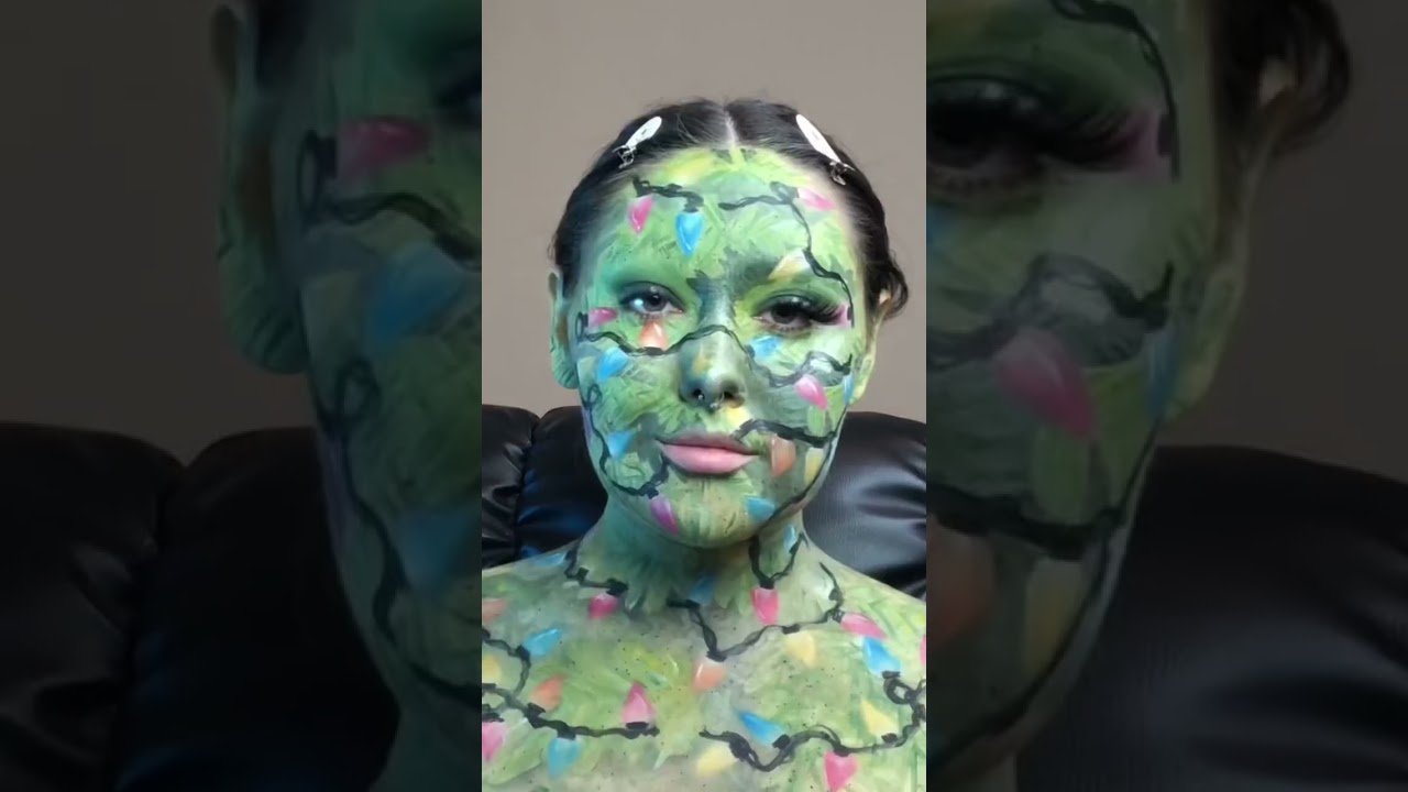 Avant Garde Christmas Tree Makeup 🎄Day 8 of ‘20 Days of Christmas’