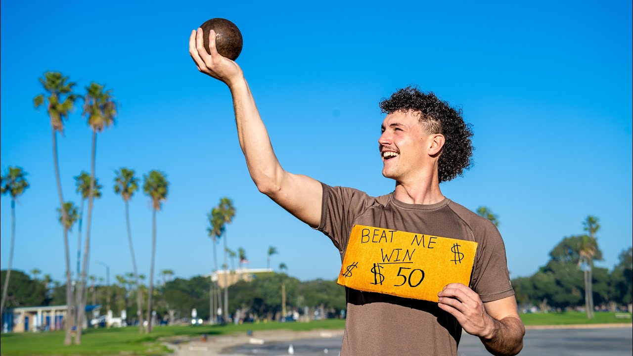 Throw a Ball Farther Than Me, WIN 50 YouTube