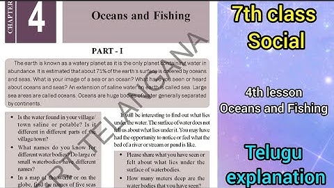 7th class Social 4th lesson Oceans and Fishing Part 1 TS & AP