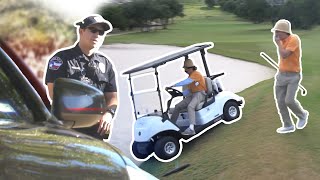 Stealing a Golf Cart! (ALMOST ARRESTED)