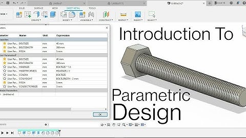Introduction To Parametric Design in Fusion 360 | Fusion 360 Tutorial