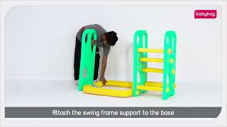 Babyhug 3 in 1 Swing and Slide with Basket Ball Hoop