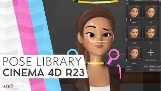 Pose library faces | Cinema 4D r23 s24 | character animation faces | Tutorial