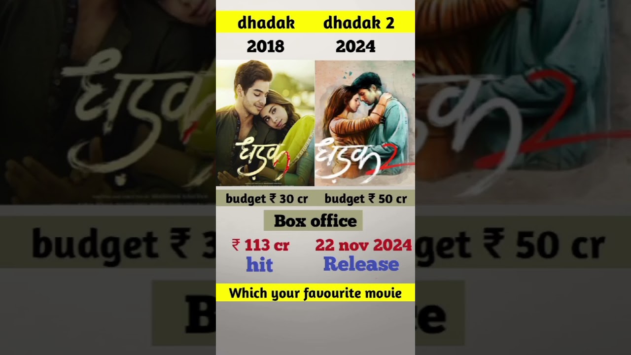 dhadak vs dhadak 2 movie compare | dhadak 2 release date 
