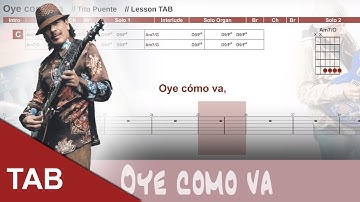 "Oye Como Va" Guitar Tutorial with Chords and Tabs - Learn Santana