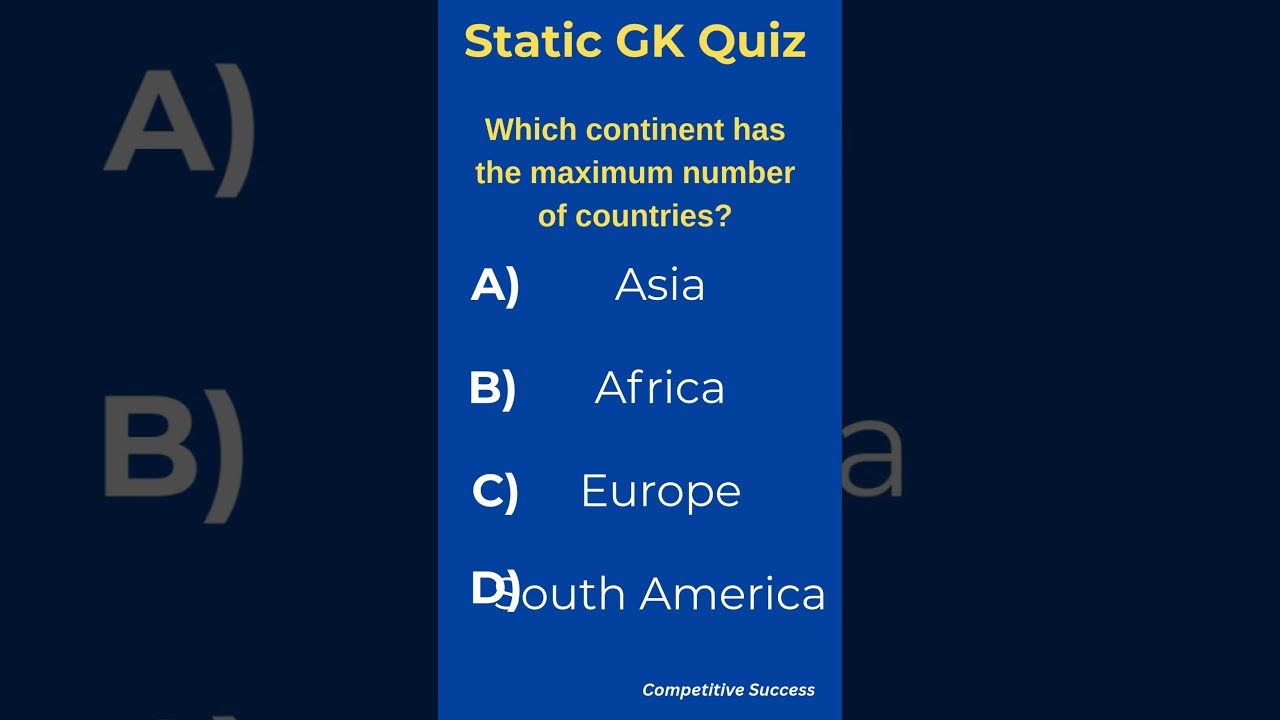 GK Quiz for Competitive Exams #staticgk #generalknowledge #gk #currentaffairs||Competitive Success