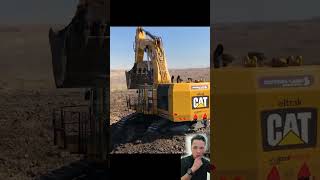 HUGE CATERPILLAR EXCAVATOR 6015B FITS INTO MINE DUMP TRUCK...DUMP TRUK EXCAVATOR WORK