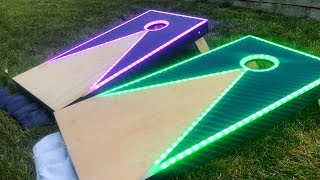 How To Make LED Cornhole Boards!!!