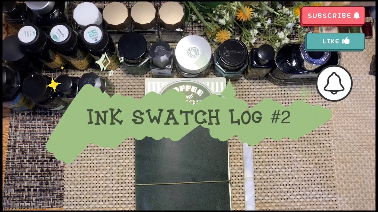 Fountain pen Ink Swatch Log 2 / Shikiori, Diamine, Robert Oster