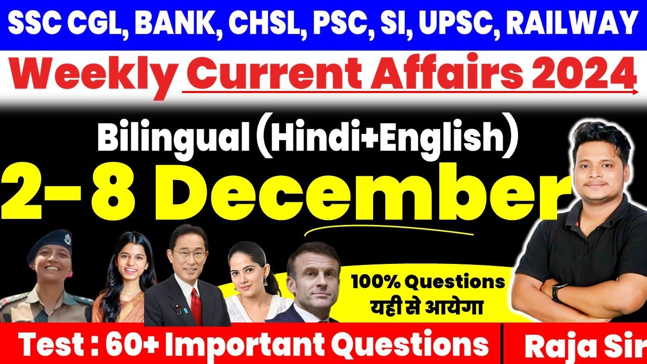 2-8 December 2024 Weekly Current Affairs 2024 |Current Affair Today ...
