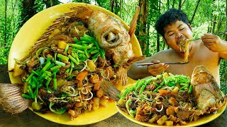 Stir Fry Noodle Fish Crispy | Amazing Chinese Noodle With Fish Crispy Recipe | ASMR Eating Show.