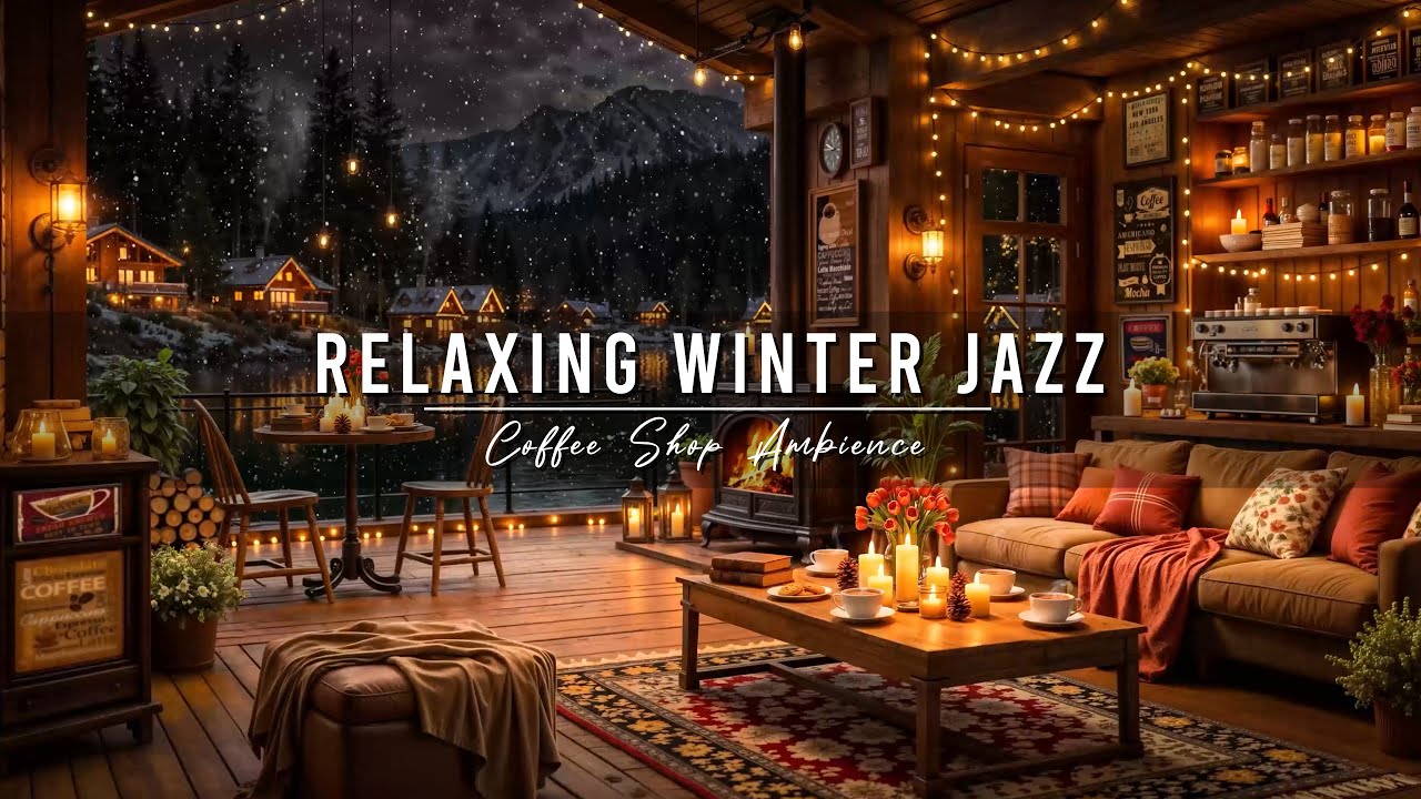 Relaxing Winter Jazz for Studying, Work ⛄ Cozy Coffee Shop Ambience & Smooth Jazz Instrumental Music