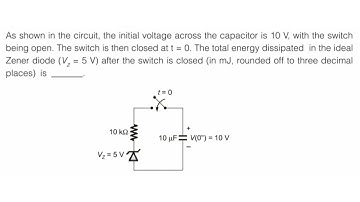 RC Circuit with zener diode ||GATE 2024 ||