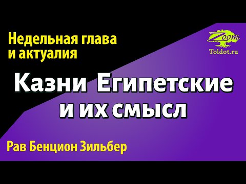 Казни Египетские и их смысл. Рав Бенцион Зильбер