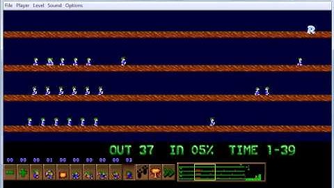 Lemmini - Lemmings Custom Level - Race With The Death
