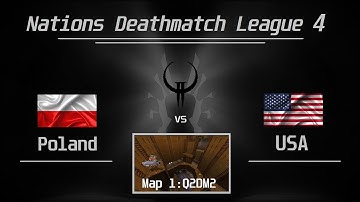 QUAKE 2 | Poland vs USA - 1st map Q2DM2 | NDML 2004/2005 | 4x4 TDM | Pov Scooby