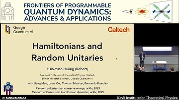 Hamiltonians and random unitaries | Hsin Yuan Huang (Caltech)