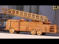 Wood Carving - Modern Fire Truck Car Wooden - Amazing Woodworking Project | Wood World