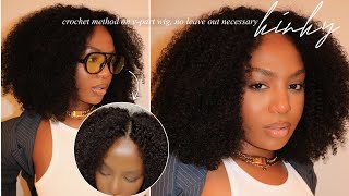 CROCHET METHOD ON KINKY CURLY HAIR! NO LEAVE OUT NEEDED! ft. NADULA HAIR