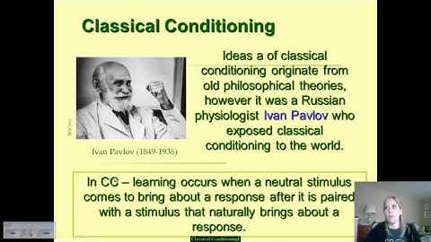 Classical Conditioning, Part I