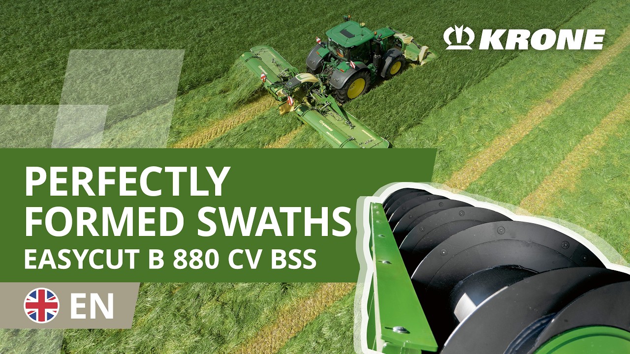 KRONE EasyCut B 880 CV BSS | BiG Swath System now also available for 8.8 m working width