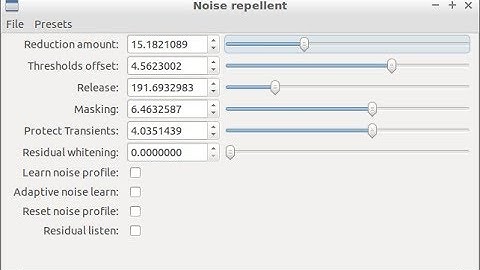 Cleaning up the AUDIO from old cassette tapes using the NOISE-REPELLENT LV2 plugin