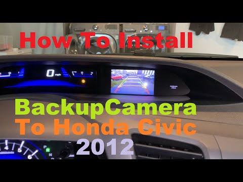 How Install backup camera Honda Civic 2012 info car screen