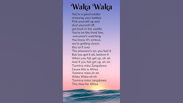 Thumbnail of Waka Waka - Shakira ft. Freshlyground #lyrics #song #shorts