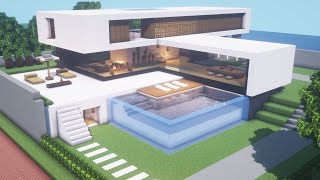 Minecraft Tutorial | Modern House | Gracium  Modern City #13