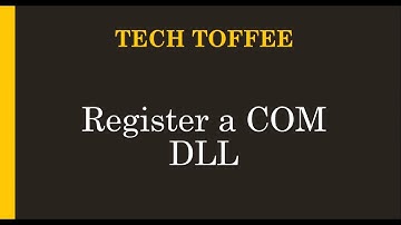 Register a COM DLL