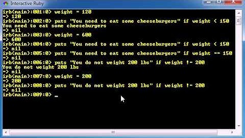 Learn Ruby Programming Lesson 15 - Comparison Operators in Ruby