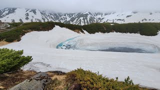 日本~立山峽谷  立山黑部  ^ 煙雨濛濛的雪牆, 另有一番意境