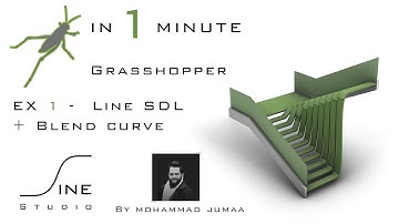 Grasshopper in 1 minute - EX 1 - Line SDL + Blend curve