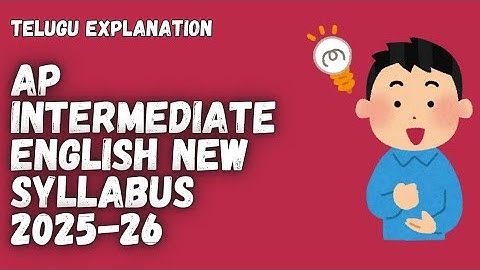 AP INTERMEDIATE ENGLISH NEW SYLLABUS 2025-26