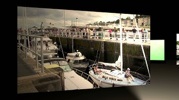 Multiple videos in 3D space. Project in After Effects CS5.5