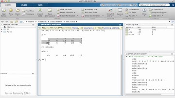 Learning MathLAB Programming x42 Max, Min, Number of Elements in a Matrix