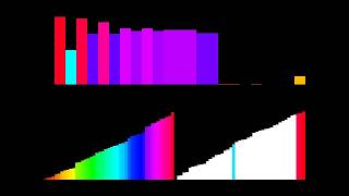 Slowsort visualized, alternative audio (Epilepsy warning)