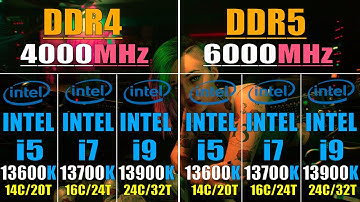 INTEL i5 13600K vs INTEL i7 13700K vs INTEL i9 13900K || DDR4 vs DDR5 ||