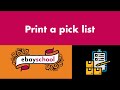 PRINT A PICK LIST: find items in your eBay inventory more easily
