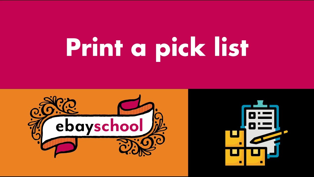 PRINT A PICK LIST find items in your eBay inventory more easily YouTube