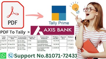 How to PDF to Tally  Easily | Best PDF to Tally Import (Erp9./Prime) Support No +91 81071-72431